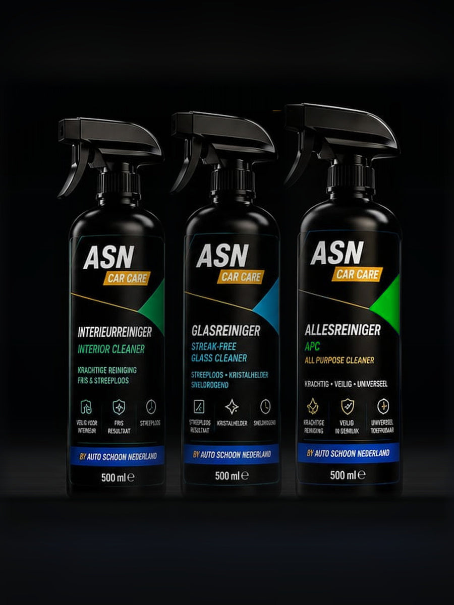 ASN Car Care Interieur Starter Kit, drie flessen van 500 ml