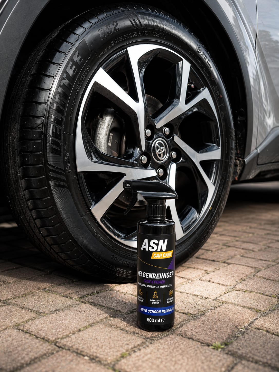 ASN Car Care Velgenreiniger voor een schoongemaakte lichtmetalen velg